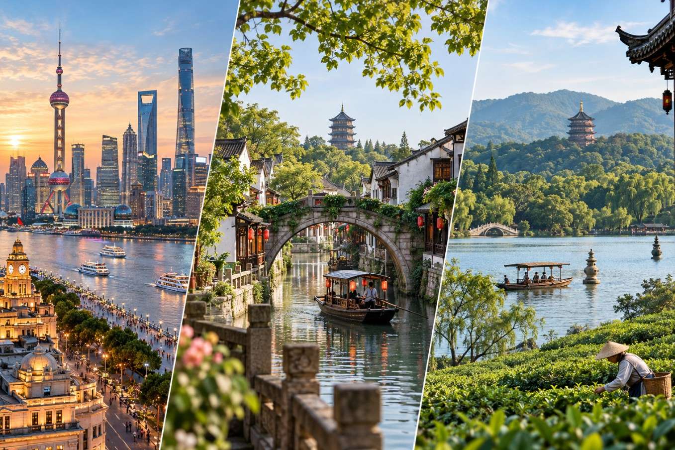 Shanghai, Suzhou & Hangzhou 3-Day Tour image